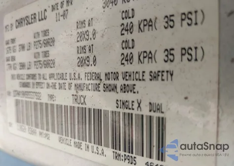 2008 Dodge Ram 1500 Slt from USA, damaged, VIN 1D7HA18N98S537932